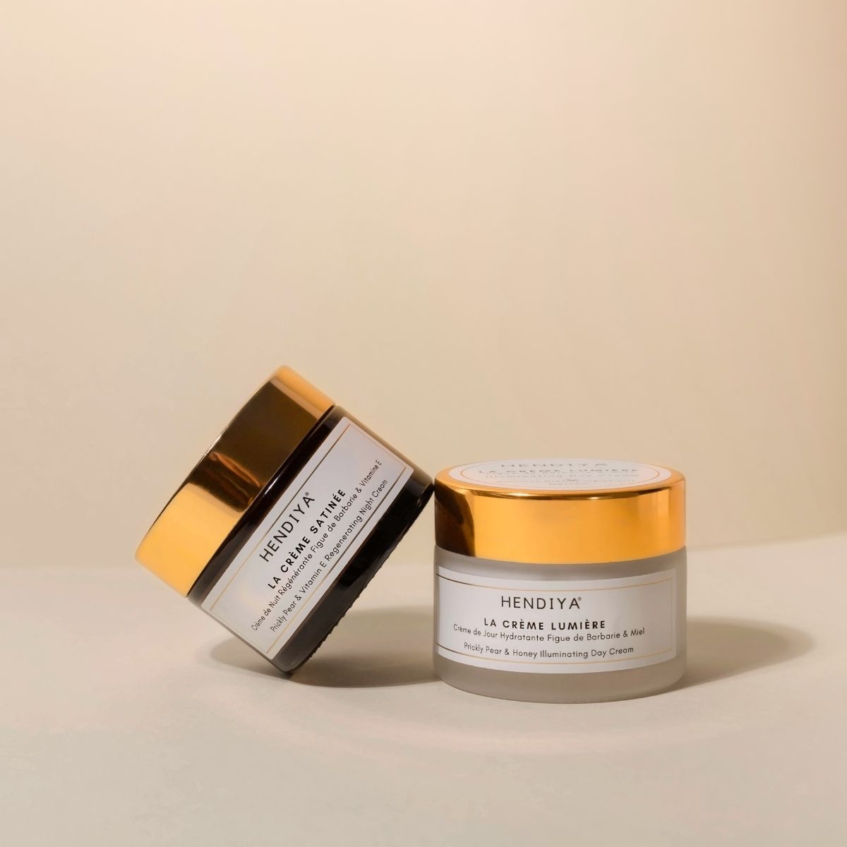 Duo crème de jour et crème de nuit Hendiya® bio : La Crème Lumière et La Crème Satinée