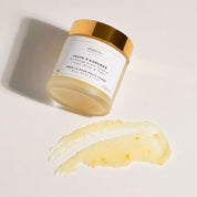 Texture granuleuse du Gommage Pulpe d'Agrumes Hendiya®, grains de sucre et agrumes